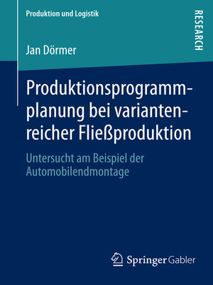 cover image of Produktionsprogrammplanung bei variantenreicher Fließproduktion